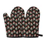 Pirate Skull Crossbones Pattern Print Oven Mitts