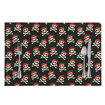 Pirate Skull Crossbones Pattern Print Placemat
