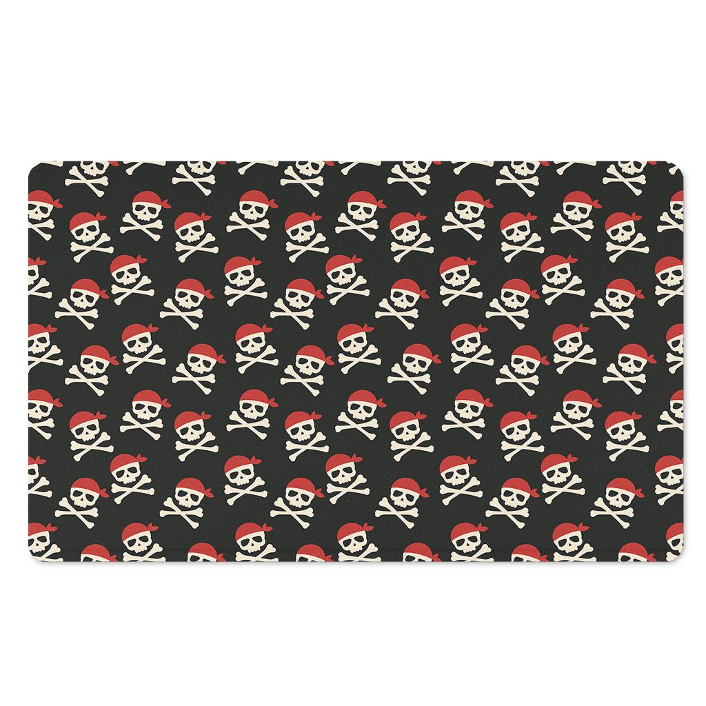 Pirate Skull Crossbones Pattern Print Polyester Doormat