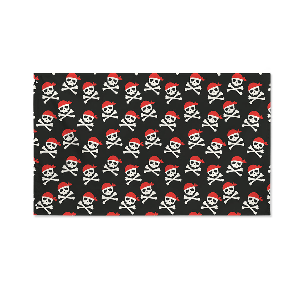 Pirate Skull Crossbones Pattern Print Polyester Flag