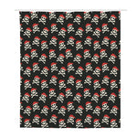 Pirate Skull Crossbones Pattern Print Polyester Shower Curtain