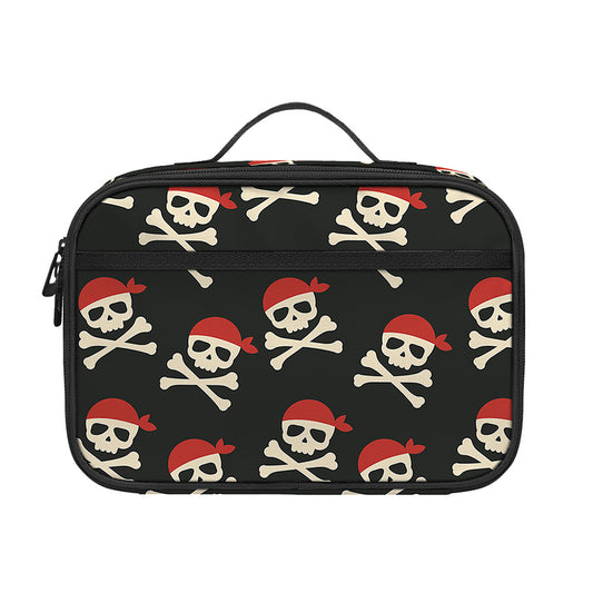 Pirate Skull Crossbones Pattern Print Portable Lunch Bag