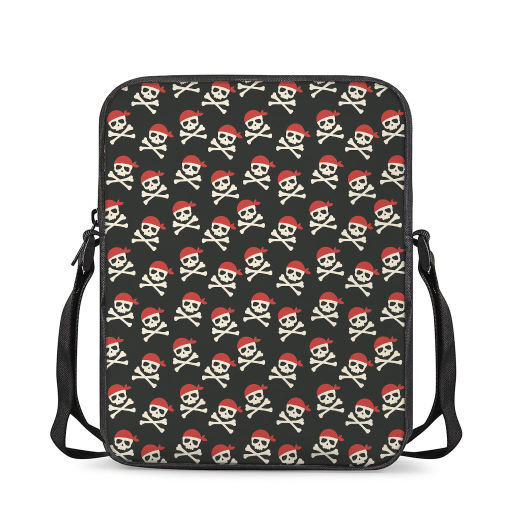 Pirate Skull Crossbones Pattern Print Rectangular Crossbody Bag