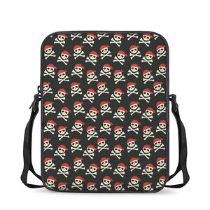 Pirate Skull Crossbones Pattern Print Rectangular Crossbody Bag