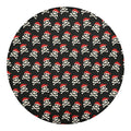 Pirate Skull Crossbones Pattern Print Round Blanket