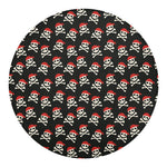 Pirate Skull Crossbones Pattern Print Round Blanket