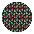 Pirate Skull Crossbones Pattern Print Round Floor Mat