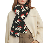 Pirate Skull Crossbones Pattern Print Scarf