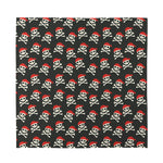 Pirate Skull Crossbones Pattern Print Silk Bandana