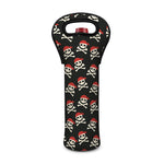 Pirate Skull Crossbones Pattern Print Single Neoprene Wine Tote