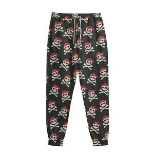 Pirate Skull Crossbones Pattern Print Sweatpants