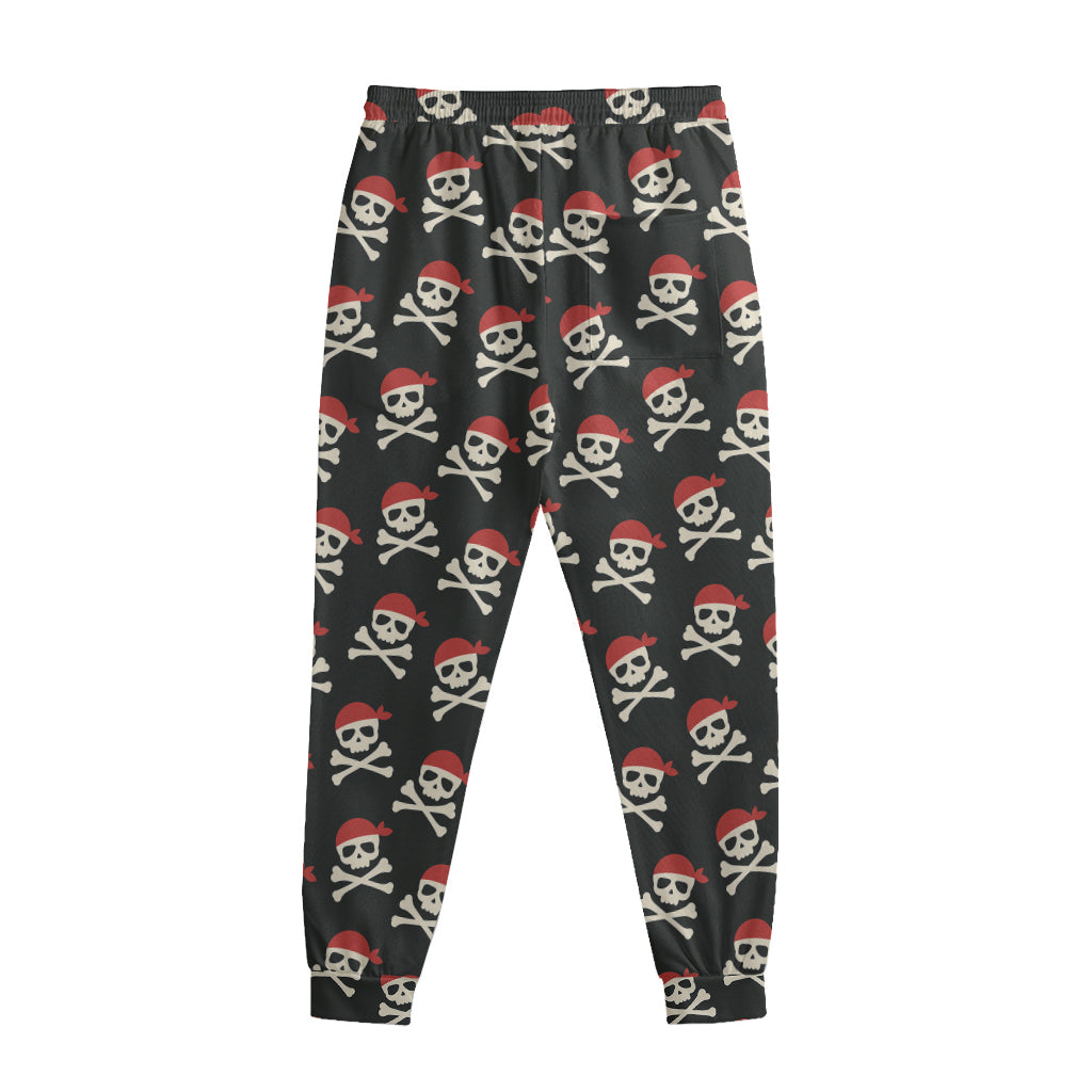 Pirate Skull Crossbones Pattern Print Sweatpants