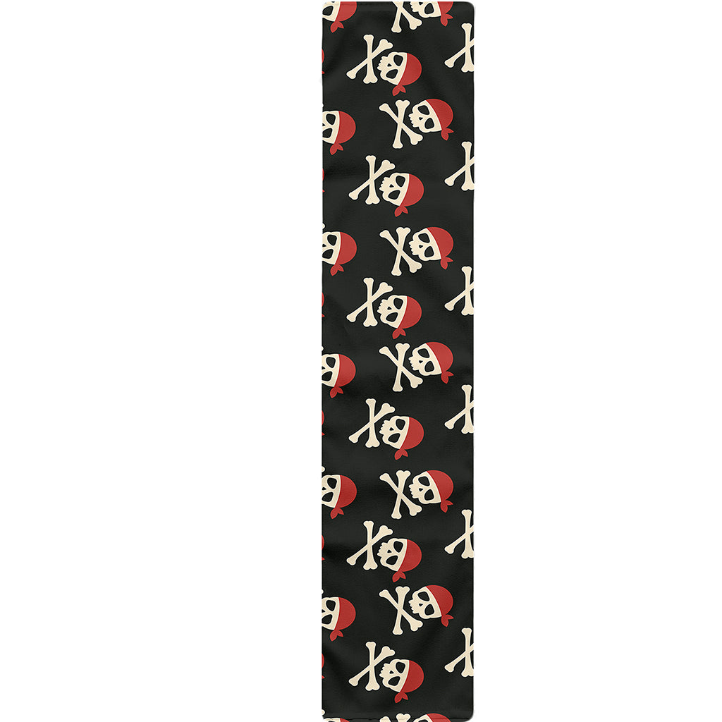 Pirate Skull Crossbones Pattern Print Table Runner