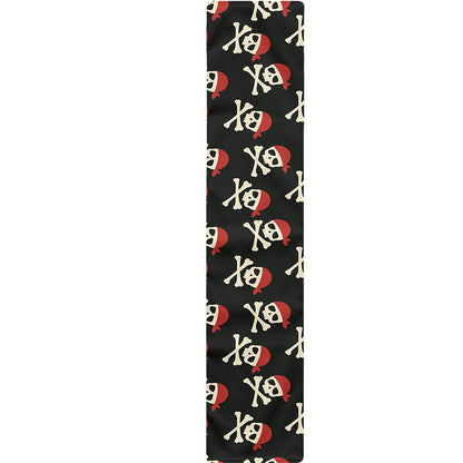 Pirate Skull Crossbones Pattern Print Table Runner