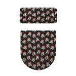 Pirate Skull Crossbones Pattern Print Toilet Lid And Tank Cover Set