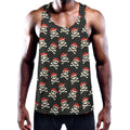 Pirate Skull Crossbones Pattern Print Men's Workout Tank Top