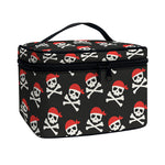 Pirate Skull Crossbones Pattern Print Travel Makeup Bag