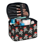 Pirate Skull Crossbones Pattern Print Travel Makeup Bag