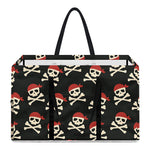 Pirate Skull Crossbones Pattern Print Utility Tote Bag