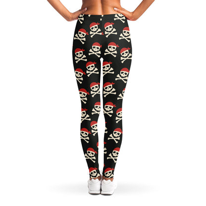 Pirate Skull Crossbones Pattern Print Women's Leggings
