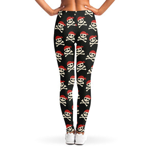 Pirate Skull Crossbones Pattern Print Women's Leggings