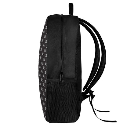 Pirate Skull Symbol Pattern Print 17 Inch Backpack