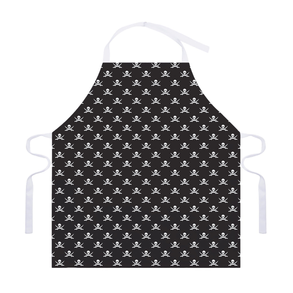 Pirate Skull Symbol Pattern Print Adjustable Apron