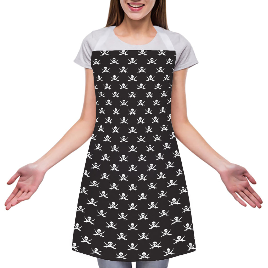 Pirate Skull Symbol Pattern Print Adjustable Apron