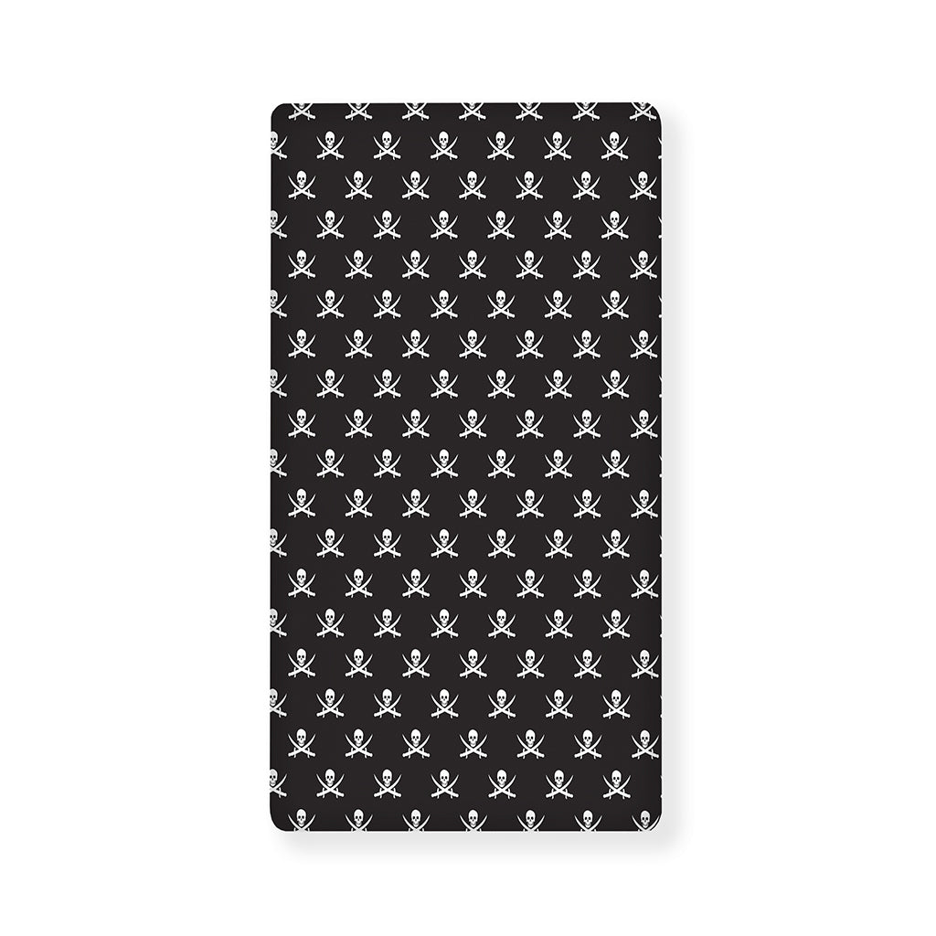 Pirate Skull Symbol Pattern Print Baby Crib Sheet