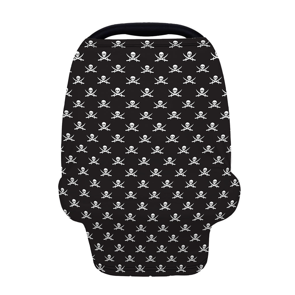 Pirate Skull Symbol Pattern Print Baby Seat Cover