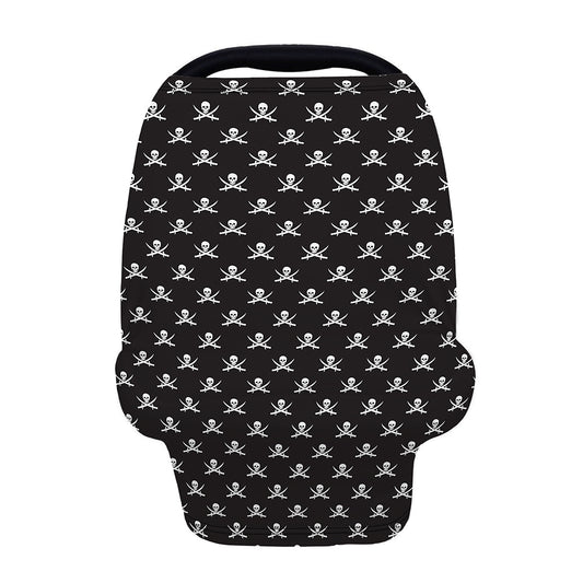 Pirate Skull Symbol Pattern Print Baby Seat Cover