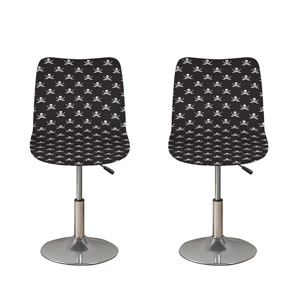 Pirate Skull Symbol Pattern Print Bar Stool Covers