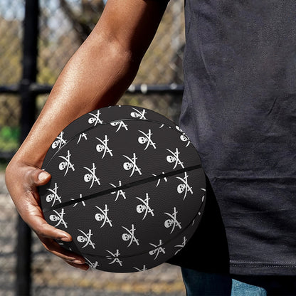 Pirate Skull Symbol Pattern Print Basketball