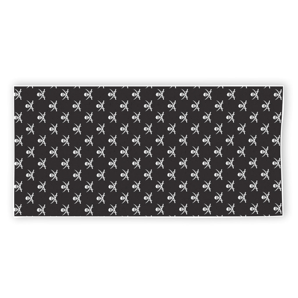 Pirate Skull Symbol Pattern Print Beach Towel