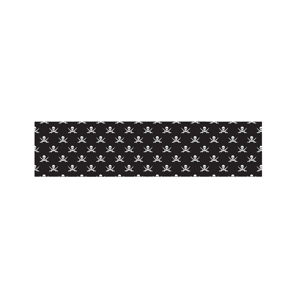 Pirate Skull Symbol Pattern Print Bed Runner