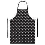 Pirate Skull Symbol Pattern Print Bib Apron With Pocket