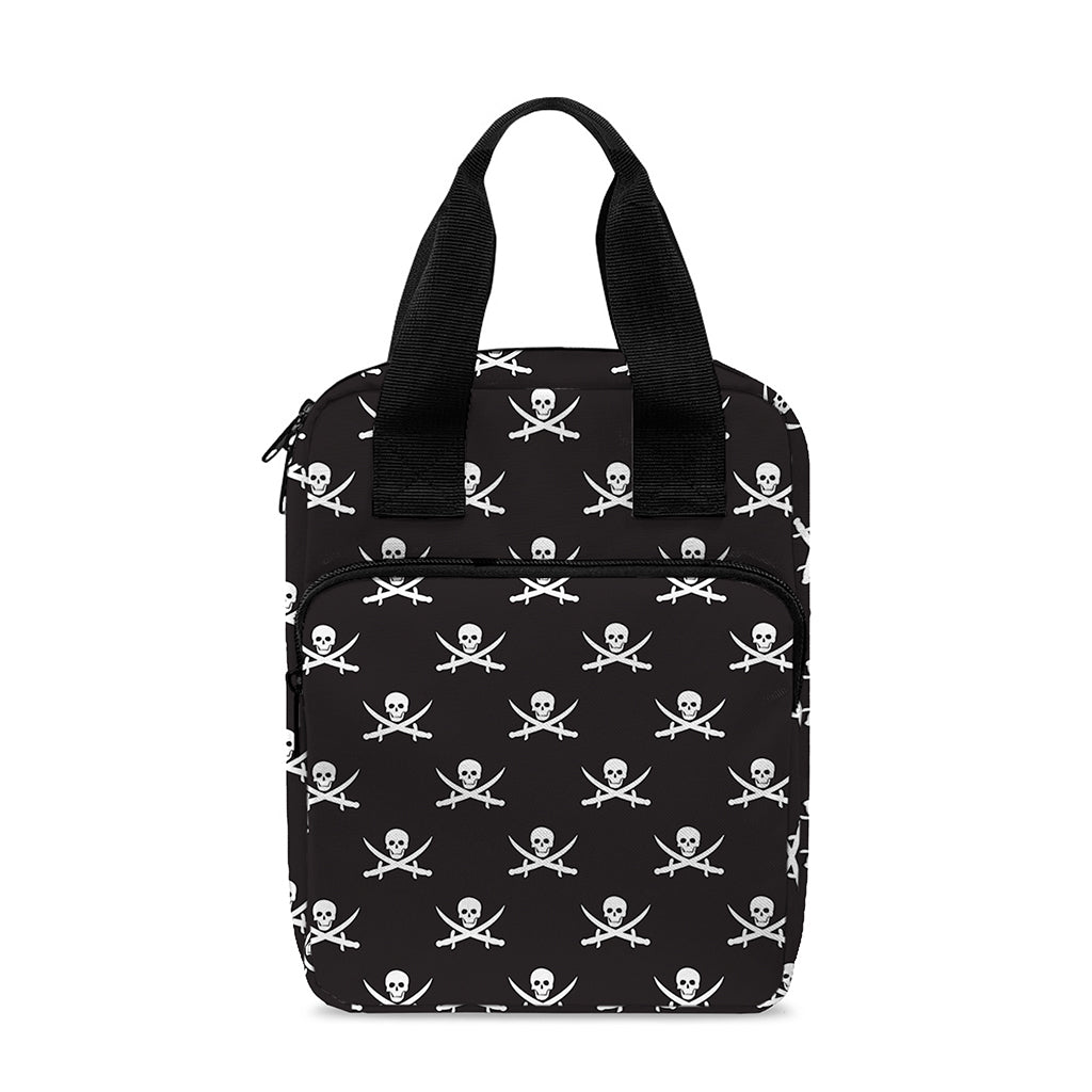 Pirate Skull Symbol Pattern Print Bible Tote Bag