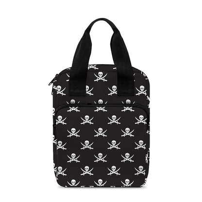 Pirate Skull Symbol Pattern Print Bible Tote Bag
