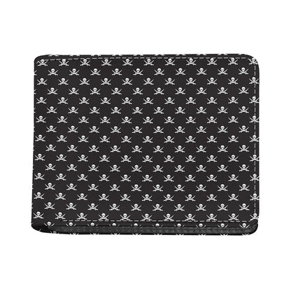 Pirate Skull Symbol Pattern Print Bifold Wallet
