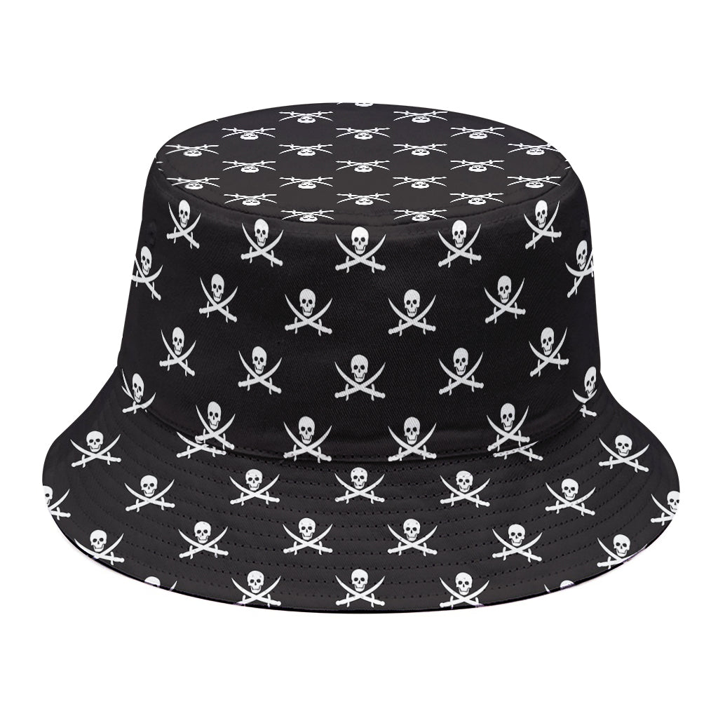 Pirate Skull Symbol Pattern Print Bucket Hat