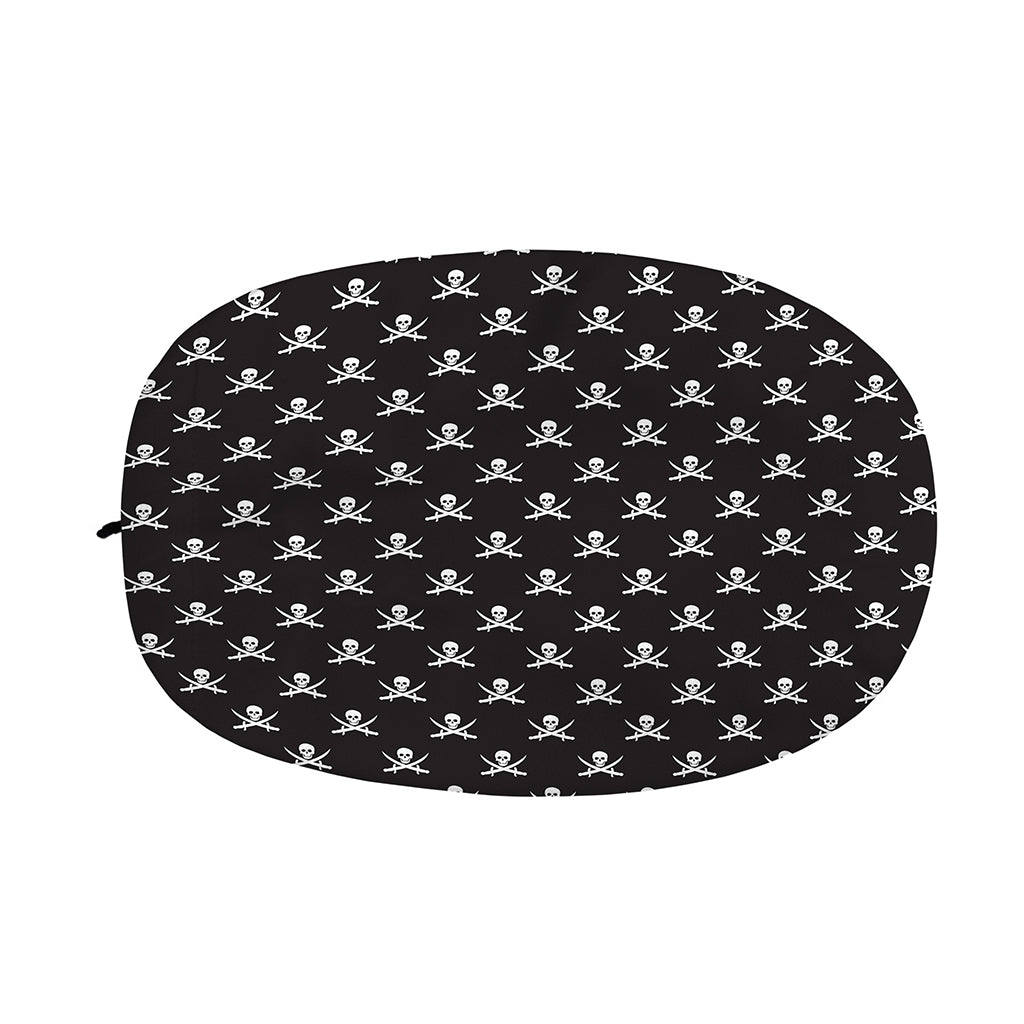 Pirate Skull Symbol Pattern Print Car Side Mirror Covers