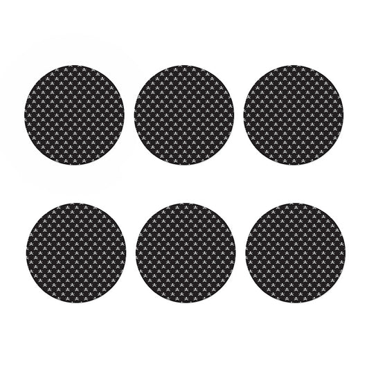 Pirate Skull Symbol Pattern Print Coaster Set