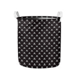Pirate Skull Symbol Pattern Print Collapsible Laundry Basket