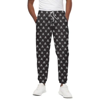 Pirate Skull Symbol Pattern Print Cotton Pants