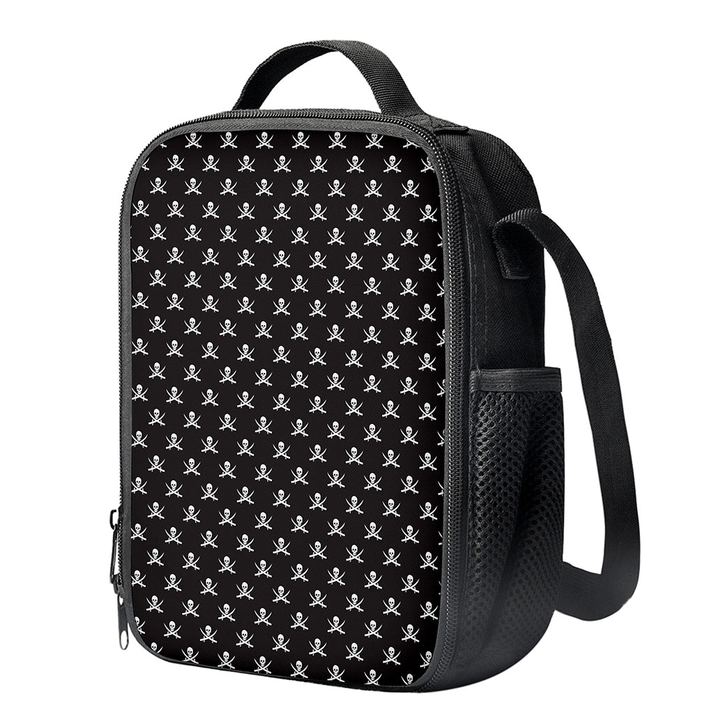 Pirate Skull Symbol Pattern Print Crossbody Lunch Bag