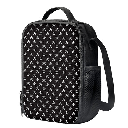 Pirate Skull Symbol Pattern Print Crossbody Lunch Bag