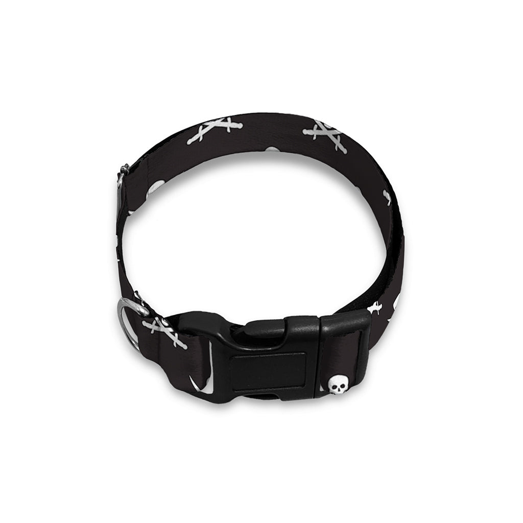 Pirate Skull Symbol Pattern Print Dog Collar