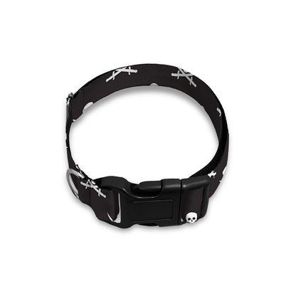 Pirate Skull Symbol Pattern Print Dog Collar