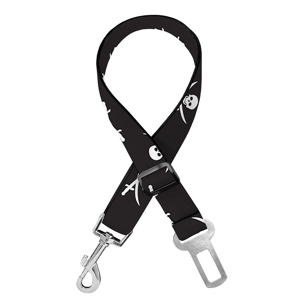 Pirate Skull Symbol Pattern Print Dog Seat Belt