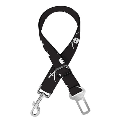 Pirate Skull Symbol Pattern Print Dog Seat Belt